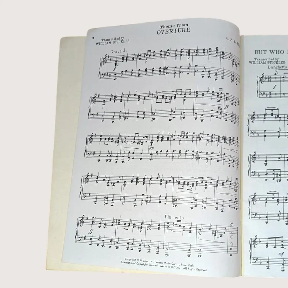 1951 The Messiah Selections Piano Book G.F. Handel Sotfcover Book